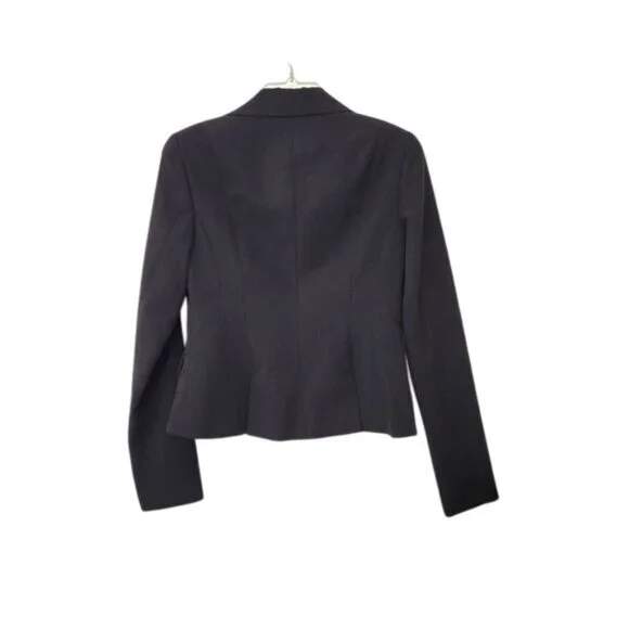 Alvin Valley Black Cropped Tuxedo Style Jacket - Picture 3 of 4